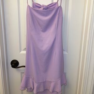 Lavender ruffle tie back dress